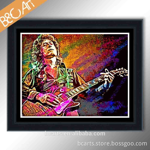 Shenzhen supplier colorful musical instrument electric guitar guitarist solo wall painting